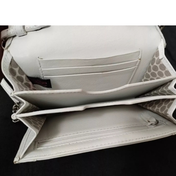 Brighton Genoa Heart White Crossbody Purse Rare - Picture 5 of 16